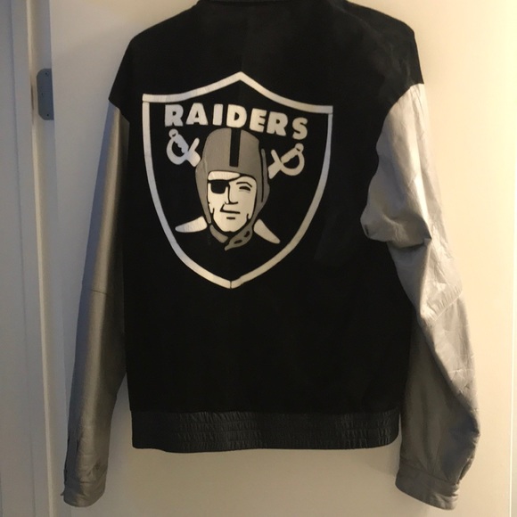 Vintage NFL Raiders Starter Jacket - 100% Leather - Picture 3 of 8